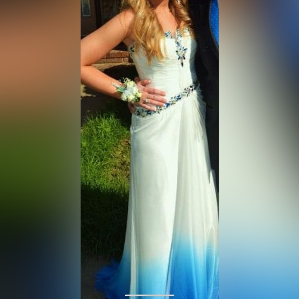 Tony Bowls evening dress. Jeweled and ombré.